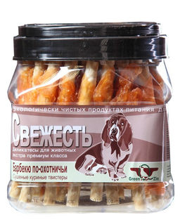 Грин Кьюзин СВЕЖЕСТЬ (Сушеные куриные твистеры) 750г 1/6 ChTw750t