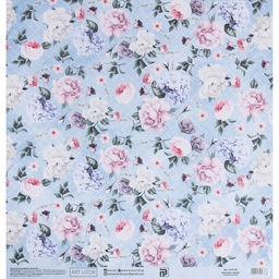 Цена за 10 шт. Бумага для скрапбукинга Нежный букет, 30.5?32 см, 180 г/м?