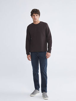Bisiklet Yaka Erkek Sweatshirt
