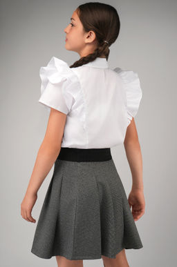 Нарядная блузка для девочки с коротким рукавом Happyfox