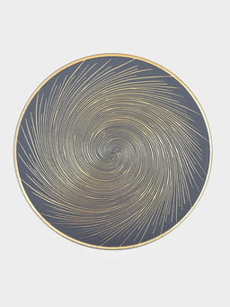 Салфетки сервировочные «Доляна. Вихрь», 4 шт., d=38 см, золотые