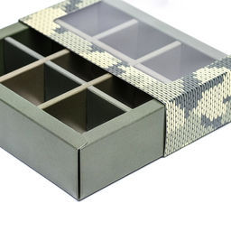 Цена за 2 шт. Коробка для 9 конфет с обечайкой, «Камуфляж» 13.8×13.8×3.8