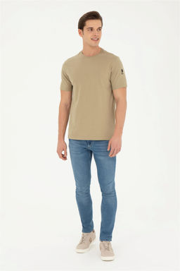 Мужская базовая футболка цвета хаки - U.s. polo assn фото 4