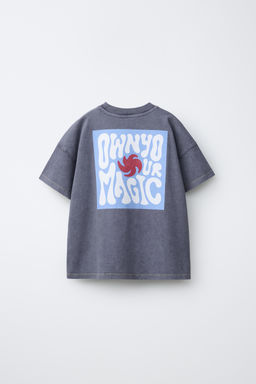 CAMISETA ESTAMPADO BOLSILLO EFECTO LAVADO / Gris antracita - Zara фото 2