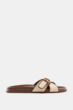 SANDALIA HEBILLA / Beige claro