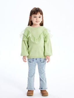 Bisiklet Yaka Uzun Kollu F?rf?r Detayl? K?z Bebek Triko Kazak - Waikiki фото 2