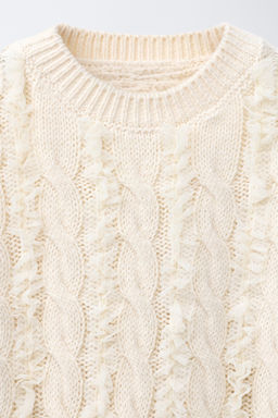 CABLE-KNIT TULLE SWEATER - Zara фото 3