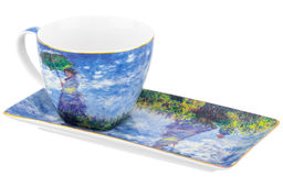 Чашка 250 мл с блюдцем для десерта 20*10*2 см Прогулка NEW BONE CHINA - Elan gallery фото 28