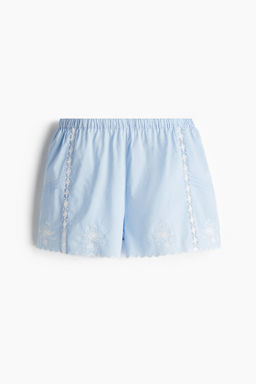 Pantal?n corto de pijama con detalles bordados