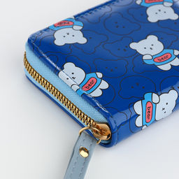 Кошелёк на молнии «Мишки», синий