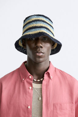 STRIPED CROCHET HAT - Zara фото 8