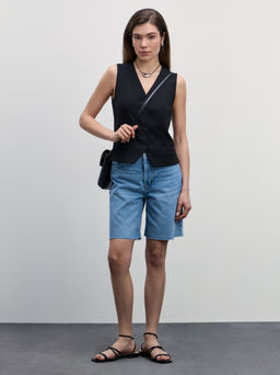 Джинсовые шорты прямые / Zarina  фото 2