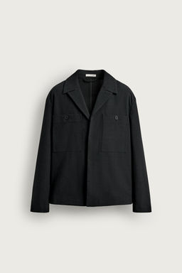 SOBRECAMISA RELAXED FIT BOLSILLOS / Negro - Zara фото 6