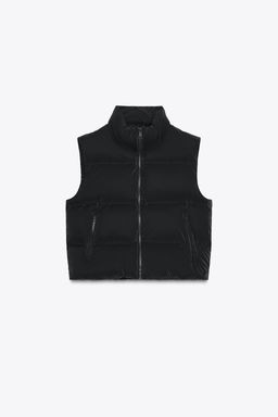 RUBBERISED PUFFER GILET - Zara фото 7