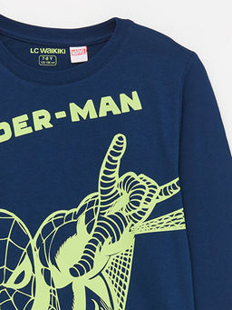 Bisiklet Yaka Spiderman Bask?l? Uzun Kollu Erkek ?ocuk Pijama Tak?m? - Waikiki фото 3