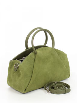 LACCOMA сумка АМ2243-Ф-зеленый натуральная замша хлопок  фото 2