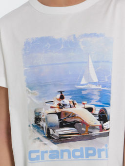 Футболка для мальчиков белая с принтом и надписью Grandpri - Mark formelle фото 6