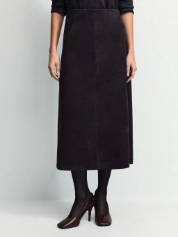 Юбка миди из искусственной замши / Zarina