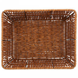 Корзина-сухарница плетеная Кондитер 29х23см h8см, полипропилен, коричневый, металлический каркас, форма прямоугольная (Китай) - Домашняя мода фото 3