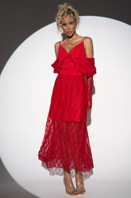 Кружевная юбка Пэрис (красный) - Эльза фото 4