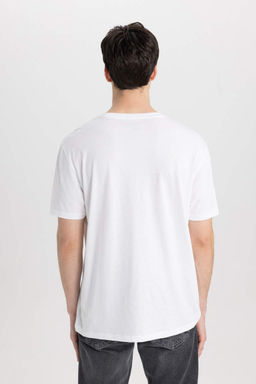 Футболка стандартного кроя с круглым вырезом и короткими рукавами с принтом - Defacto фото 7