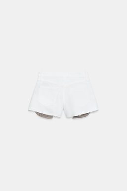 SHORTS Z1975 MOM FIT BAJO DESHILACHADO / Blanco - Zara фото 3