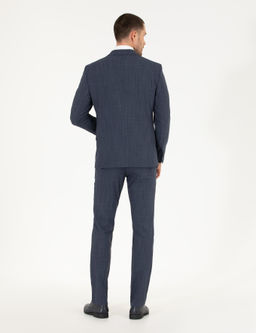 _ndigo Slim Fit Y_n Kar___ml_ Tak_m Elbise