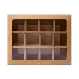 Коробка складная под 12 конфет, крафт, 19 х 15 х 3,6 см - UPAK LAND фото 3