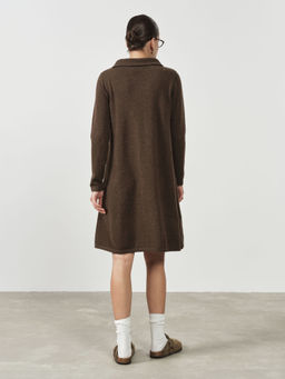 Платье из пуха яка 13074-1 коричневое