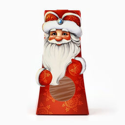 Цена за 5 шт. Коробка новогодняя складная с окном «Дедушка Мороз», 6×12×3.5 см