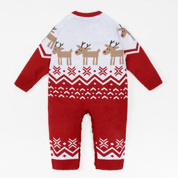 Комбинезон вязаный Крошка Я Оленята, рост 68 см фото 7