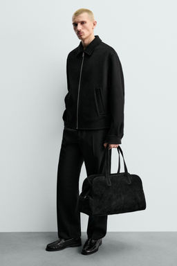 BOLSO DE VIAJE PIEL M / Negro