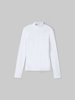 Бадлон с волнистым воротом Белый 7+ - Bungly фото 2