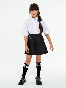 Черные школьные шорты Mooriposh для девочки, модель 0431  фото 7
