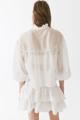 Blusa de manga globo con volantes - H&m фото 5