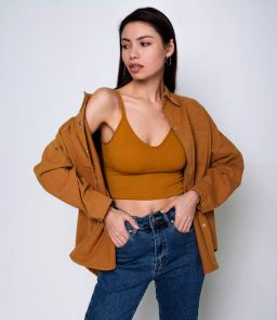 Топ #КТН838, горчичный