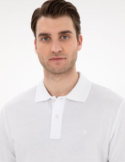 Beyaz Slim Fit K_vr_lmaz Polo Yaka Basic Ti__rt - Pierre cardin фото 9