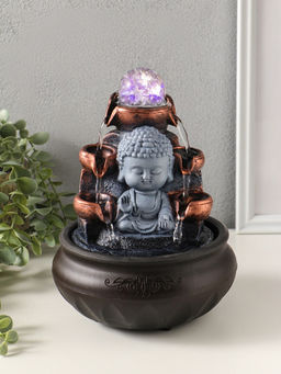 Фонтан настольный с подсветкой «Будда - мудра», 16×16×22 см