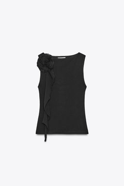 SLEEVELESS FLORAL TOP - Zara фото 5