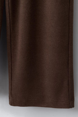 PANTAL?N WIDE LEG SOFT TOUCH / Marr?n