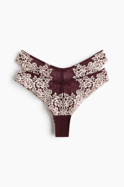 Pack de 2 bragas Brazilian de encaje - H&m фото 3