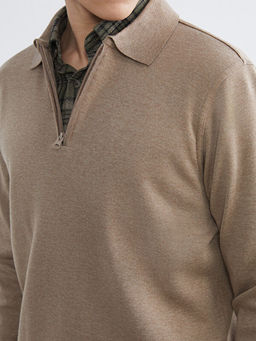 Polo Yaka Erkek Sweatshirt