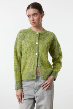 TRENDYOLMILLA Antrasit Yumusak Dokulu Desenli Ceket Gorunumlu Triko H?rka TWOAW25HI00185