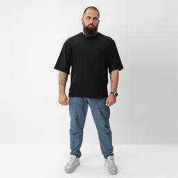 Футболка мужская MIST «Русский стиль», черный, р. 46