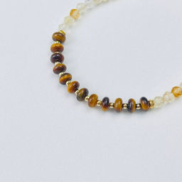 Браслет из Цитрина и Тигрового глаза - Радуга самоцветов фото 3