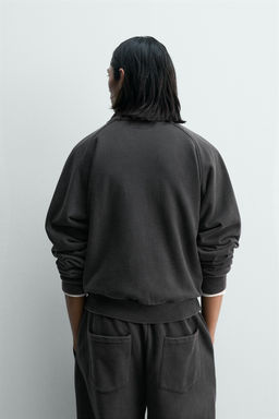 SUDADERA RELAXED FIT LAVADO / Antracita oscuro - Zara фото 3
