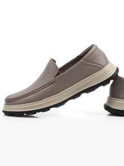 05-2302 GRAY/BEIGE Туфли мужские (натуральная кожа)