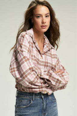 Рубашка в клетку Pink&Brown - Erist store фото 8