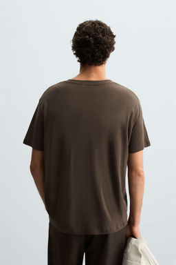 TEXTURED COTTON T-SHIRT - Zara фото 3