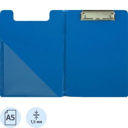 Папка-планшет Attache A5 с верх.створкой, синий Россия  фото 2